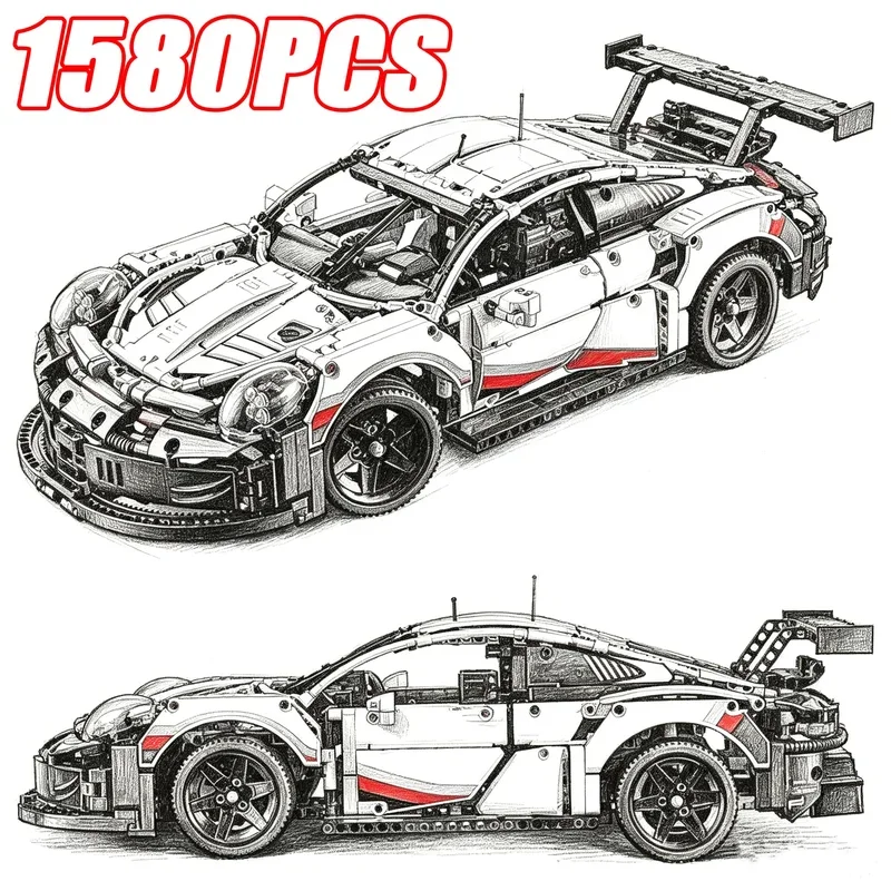 Lego Set Technic - 1580 Piezas, Escala 1:8, Bloques de
